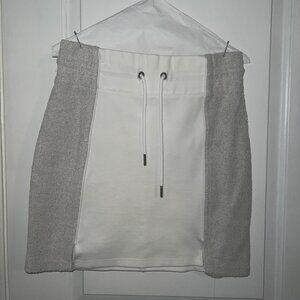 Manière De Voir Towelling Panel Miniskirt Beige/White Size US 10 / UK 14